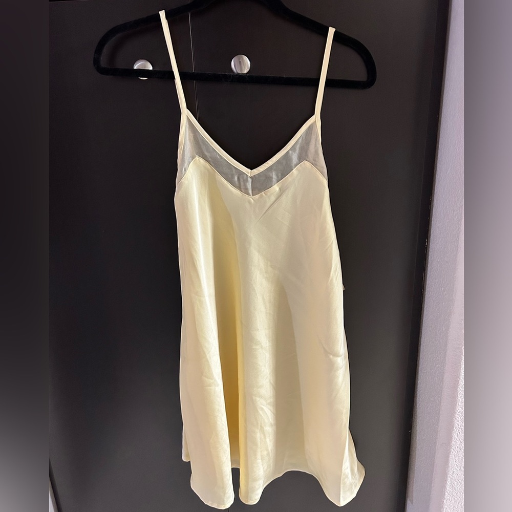 Yellow slip dress